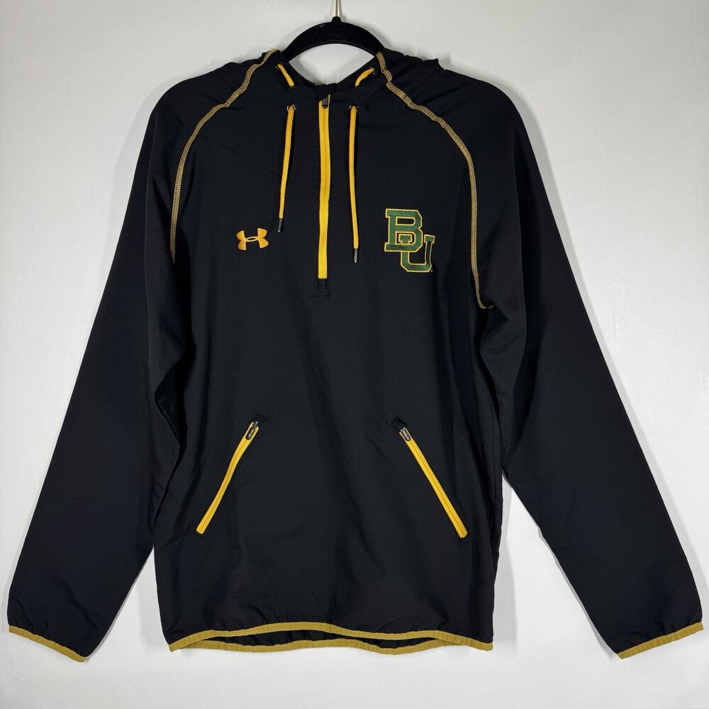 Baylor University Under Armor Quarter Zip Hoodie Mens Small Jacket Bears